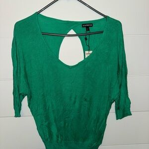 Express Vibrant Green Knit Top